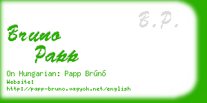 bruno papp business card