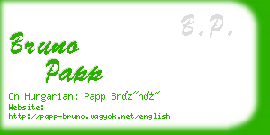 bruno papp business card